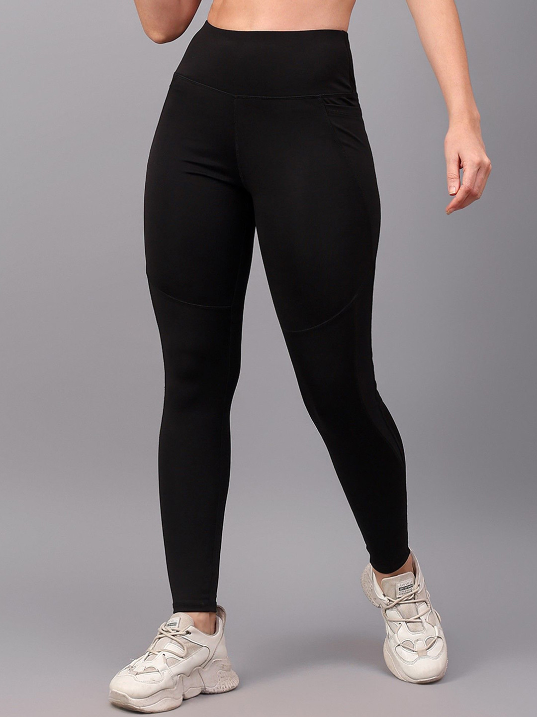 COSVOS Ankle-Length Rapid-Dry Side Mesh Gym Tights