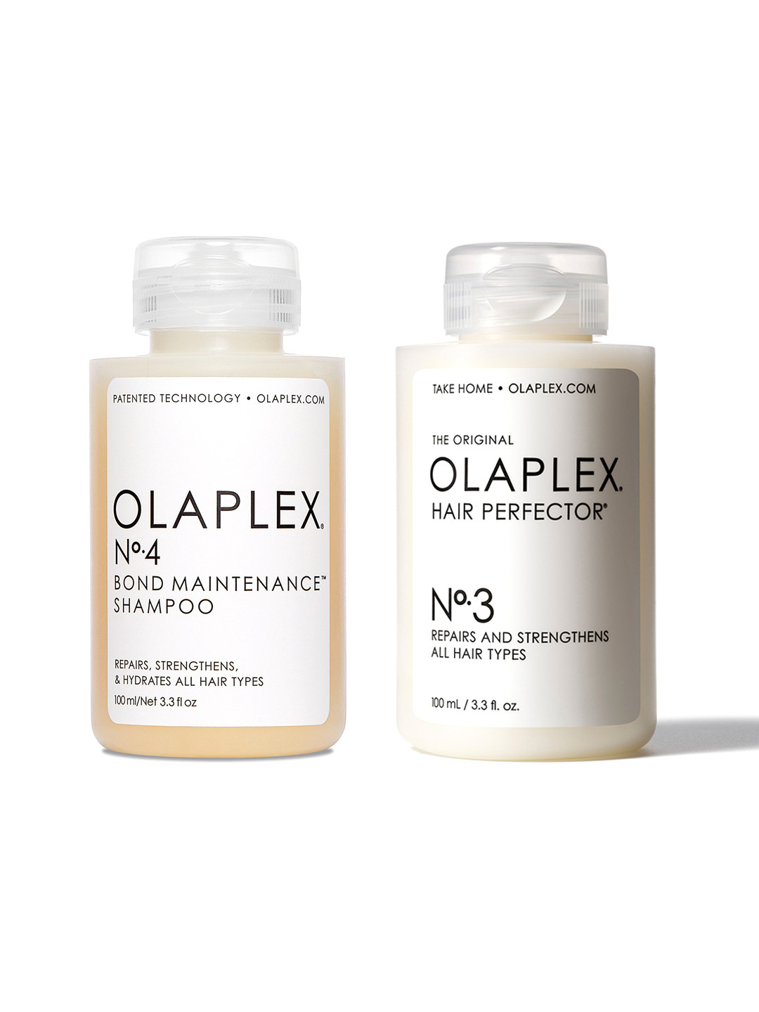 OLAPLEX Set of No. 4 Bond Maintenance Shampoo & No. 3 Hair Perfector - 100ml each