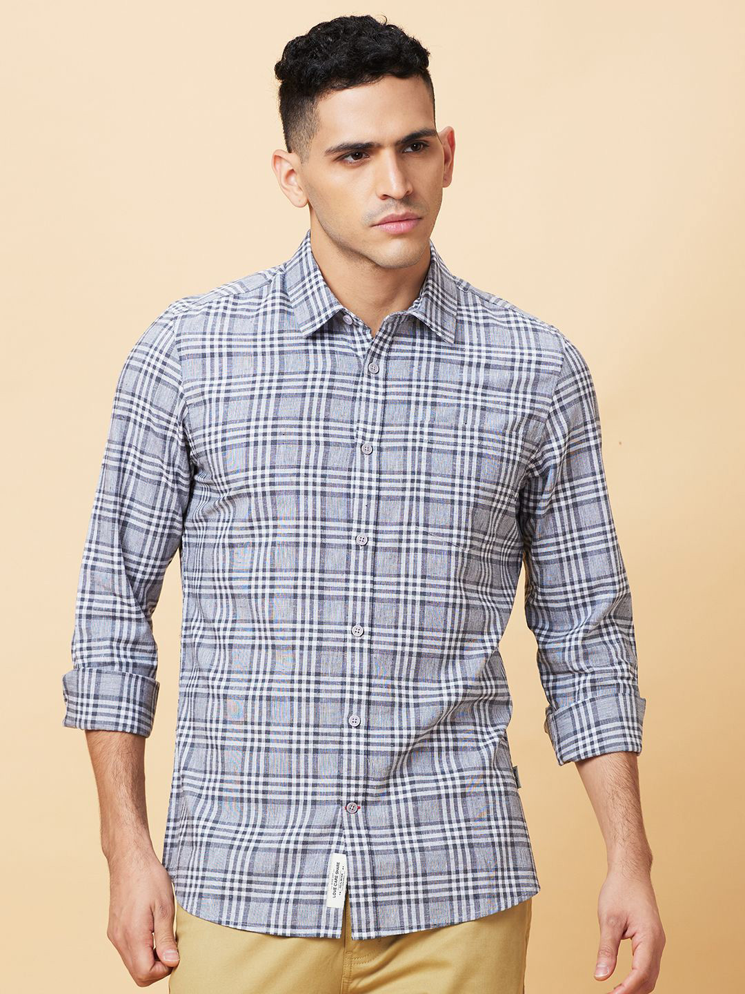 Being Human Men Slim Fit Opaque Checked Casual Shirt