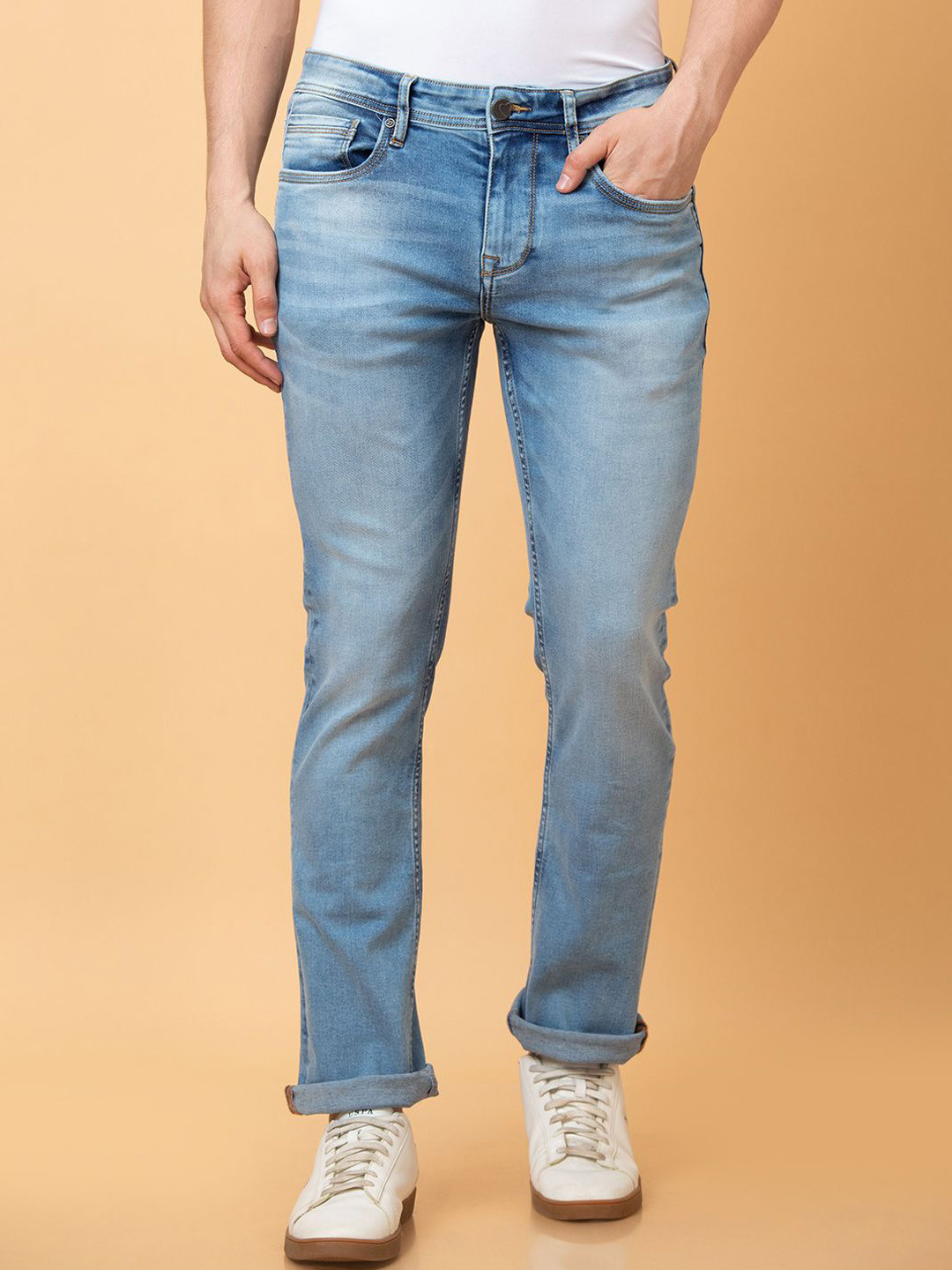 Being Human Straight Fit Men Heavy Fade Jeans