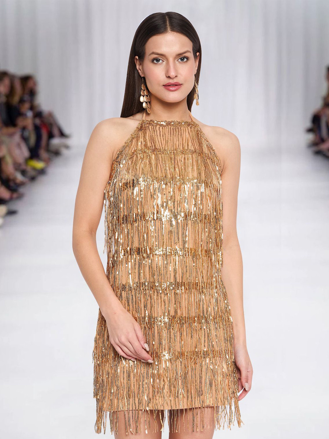 Martini Fringed A-Line Dress