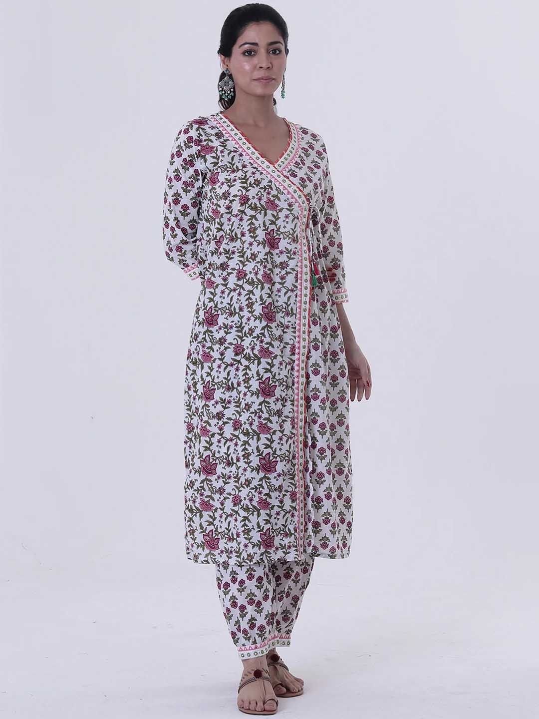 TJORI Women Printed Flared Sleeves Kurta