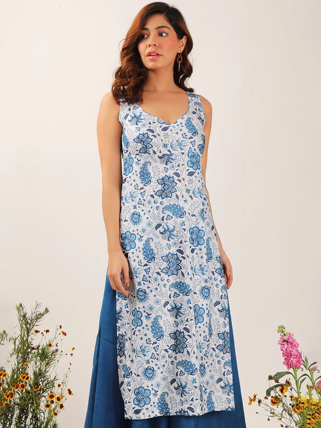 TJORI Women Floral Printed Kurta