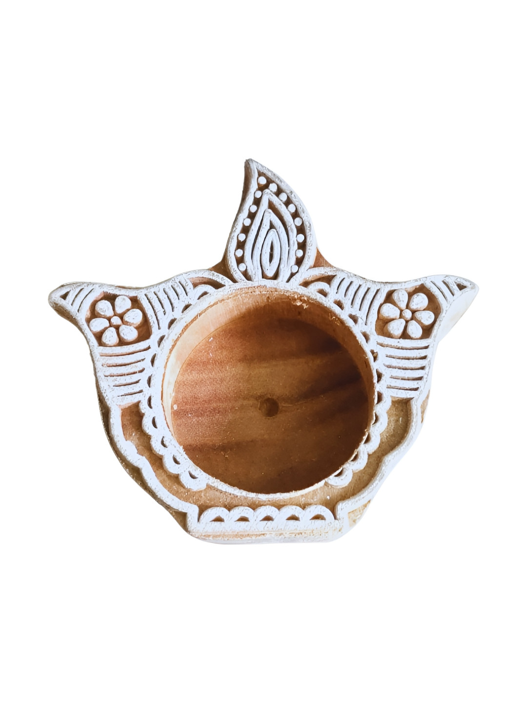 Kottanz Camel Brown & White Candle Holder