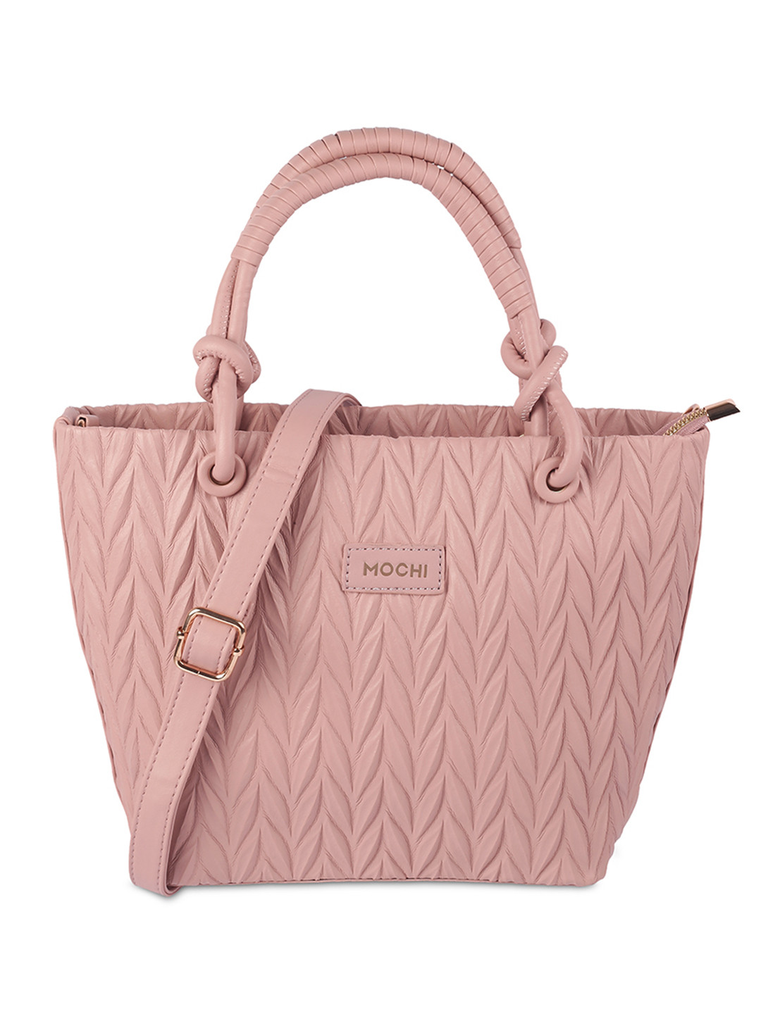 Mochi Structured Handheld Bag with Cut Work