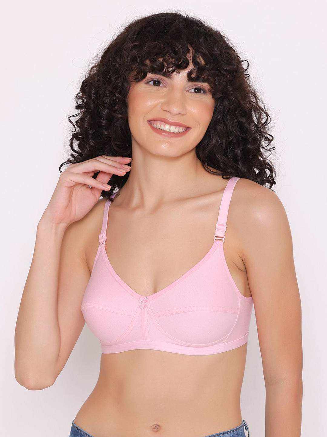 INKURV Women Solid Full Coverage Non-Padded Non-Wired Everyday Bra