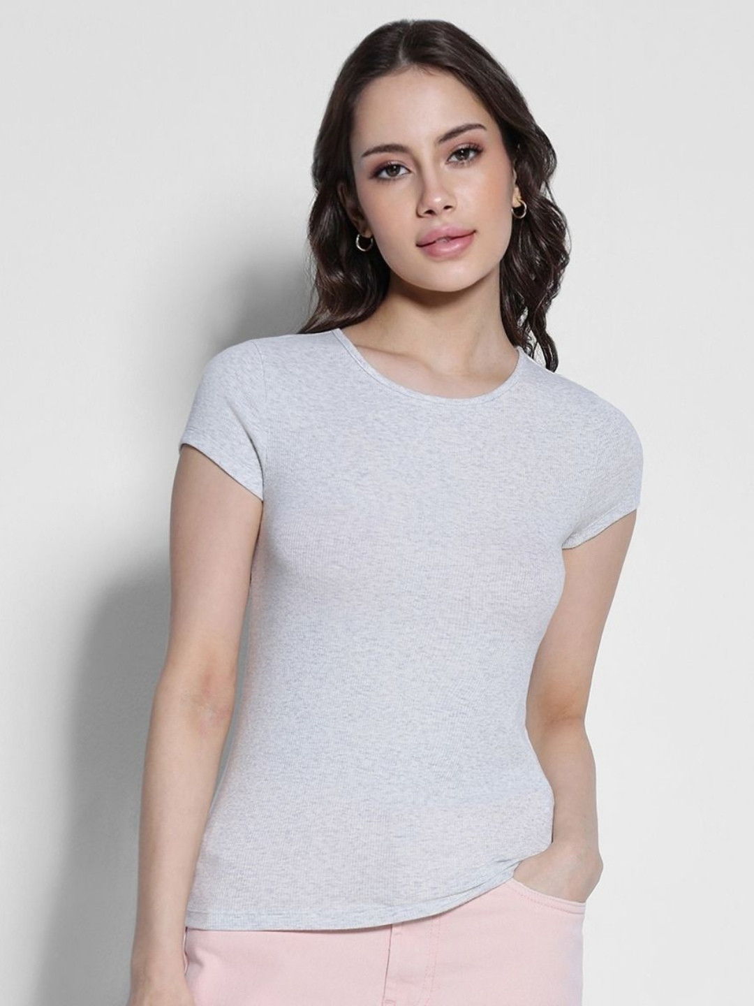 AMERICAN EAGLE OUTFITTERS Women Raw Edge Slim Fit T-shirt