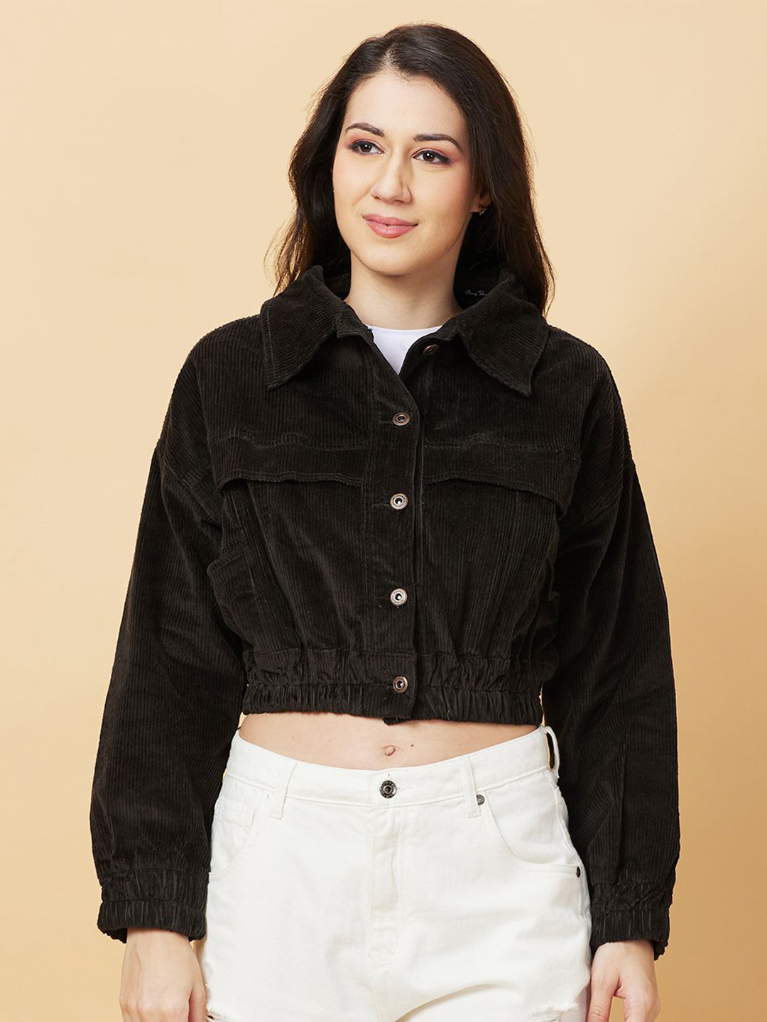 Being Human Crop Woven Jacket