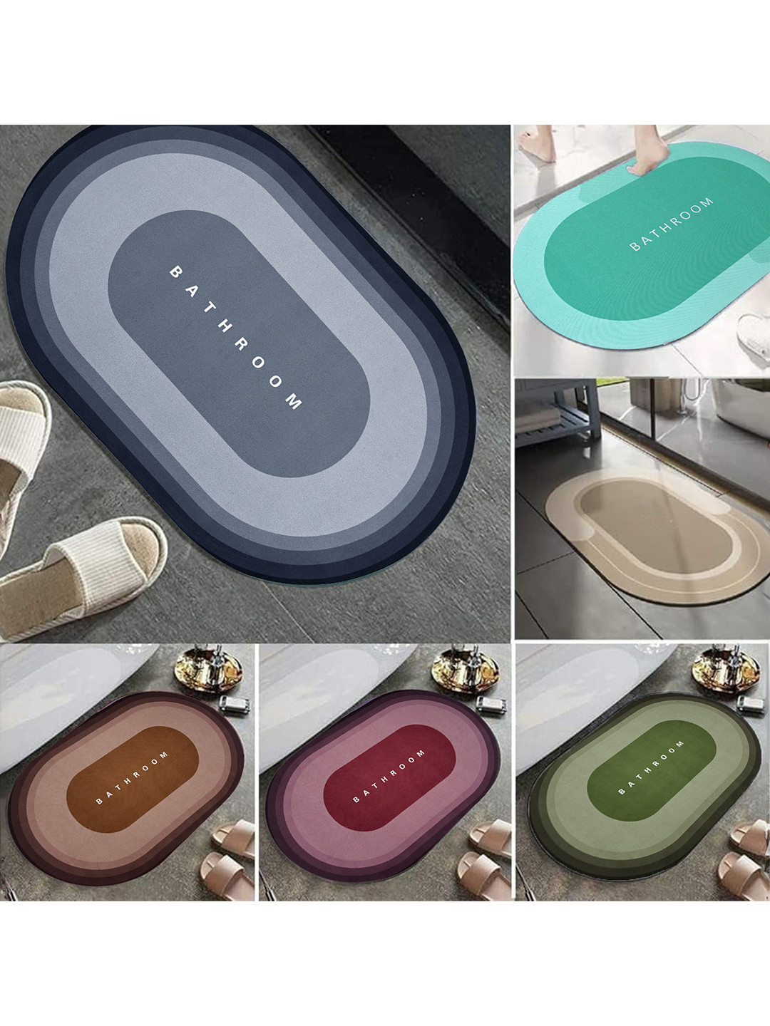 Cortina Grey 110GSM Quick Dry Bath Rug