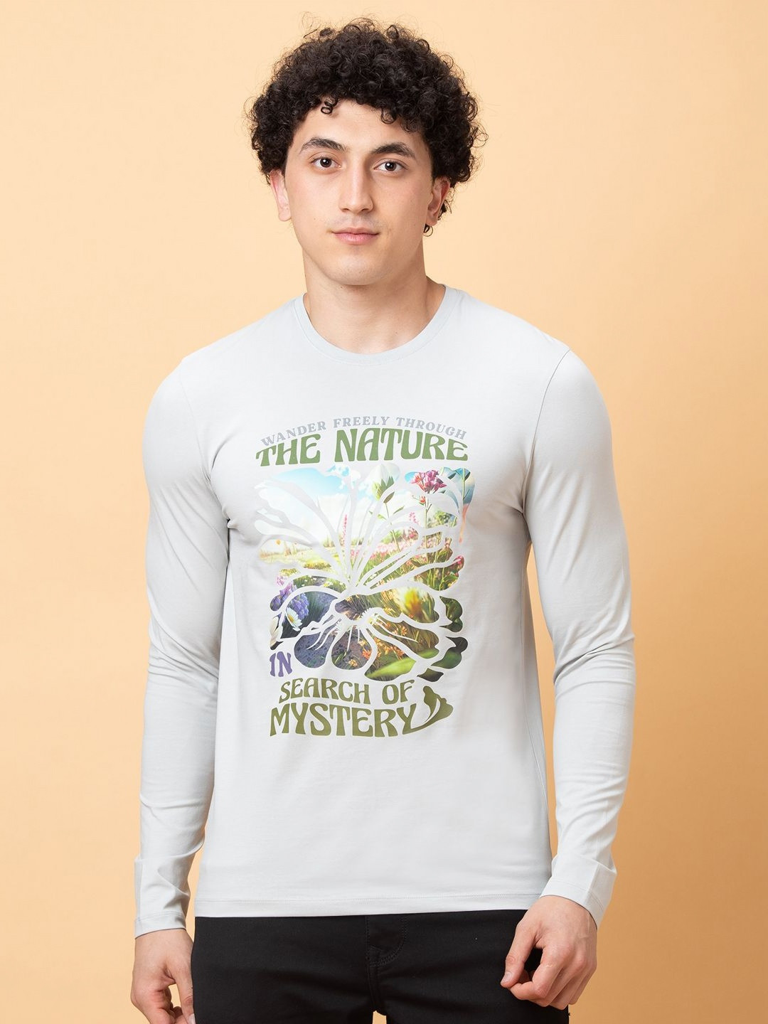 Being Human Men Biker Printed Applique T-shirt