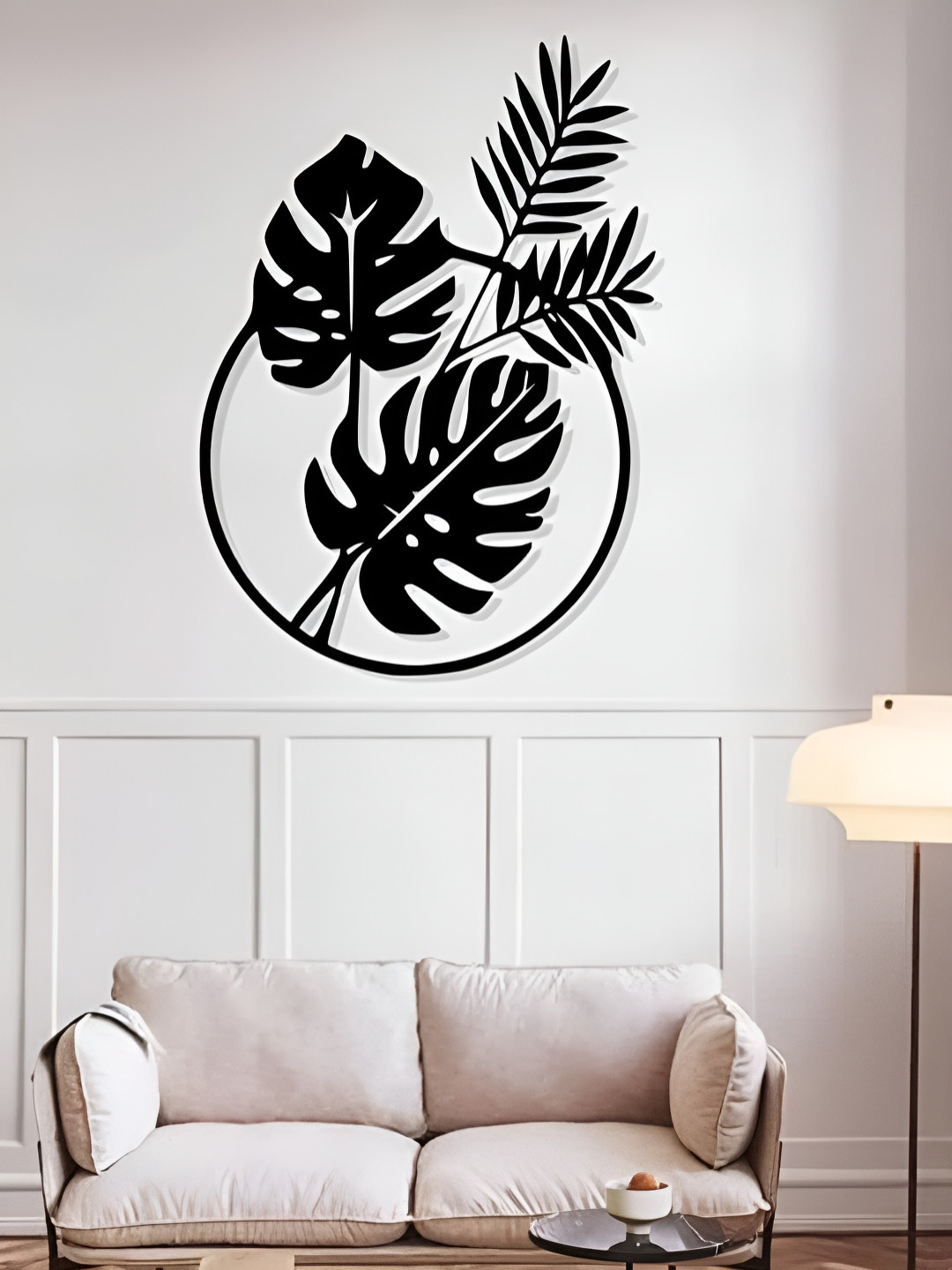 ARTROOMS Leaf Metal Matte Hanging Hall Signs and Plaques-25In