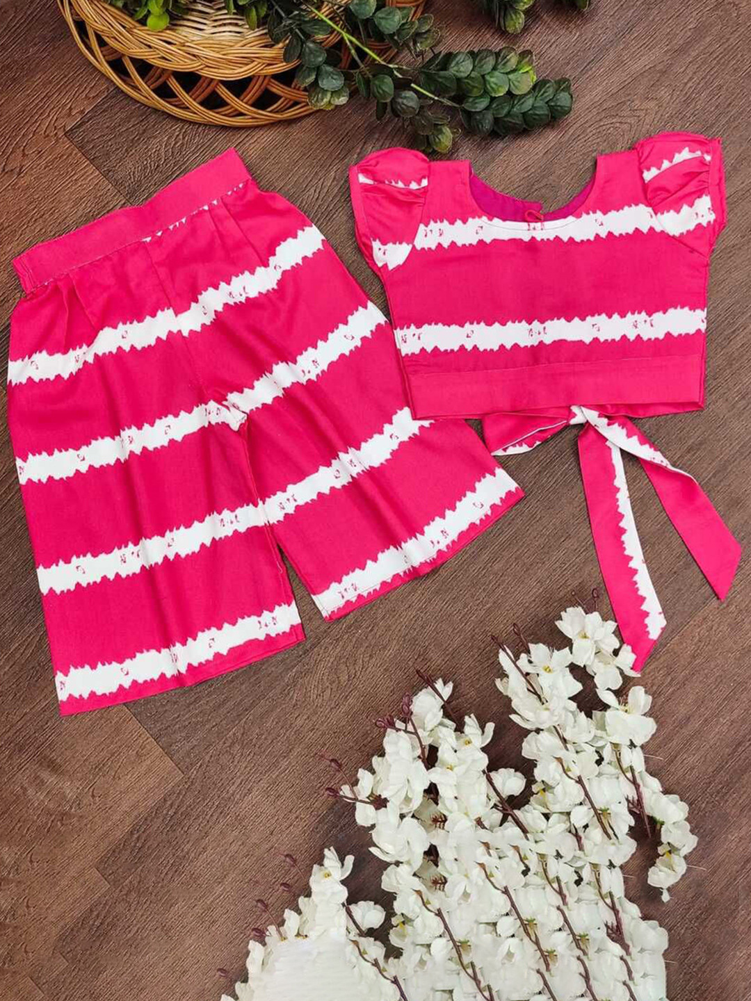 BAESD Girls Printed Top with Capris