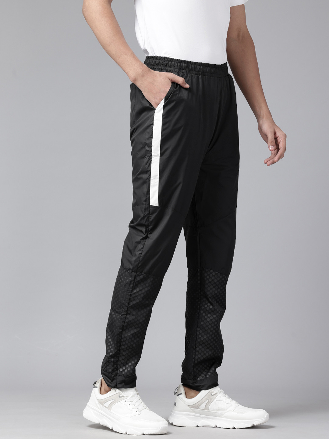 Perfkt-U Men Lifestyle Polka Dots Printed Dry Fit Training or Gym Track Pants