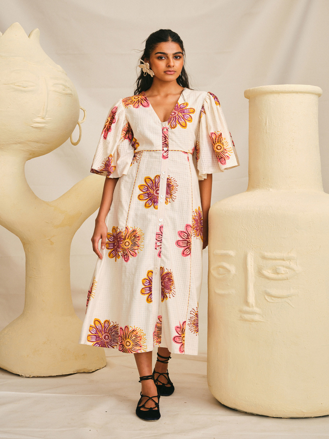 Jodi Floral Print Fit & Flare Dress