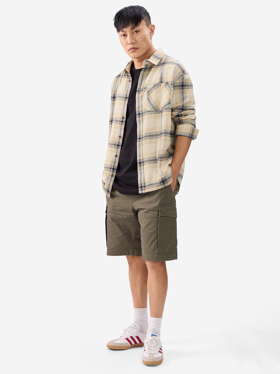 The Souled Store Men Tartan Checks Opaque Checked Casual Shirt