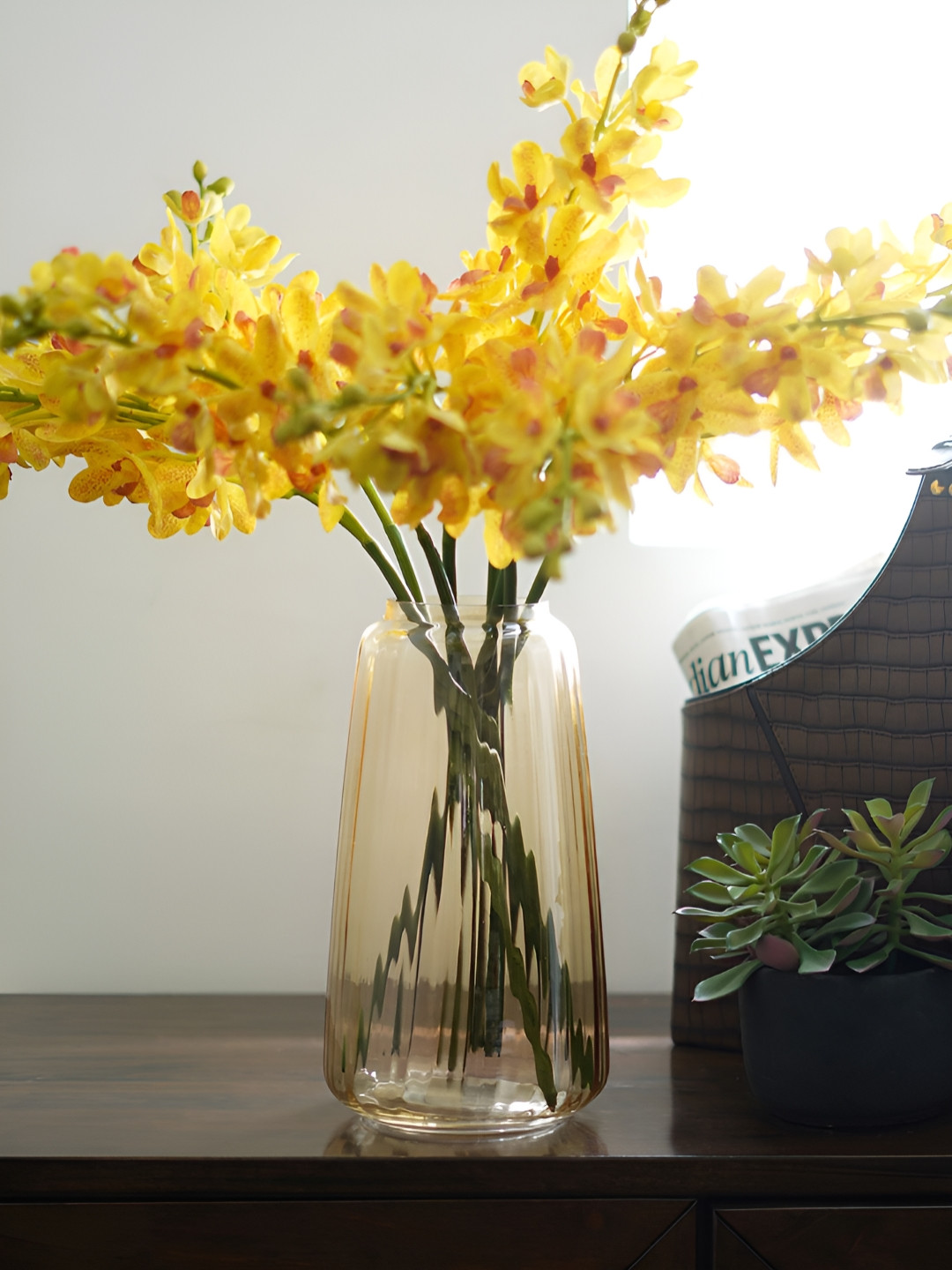 Pure Home and Living Brown Glass Vase
