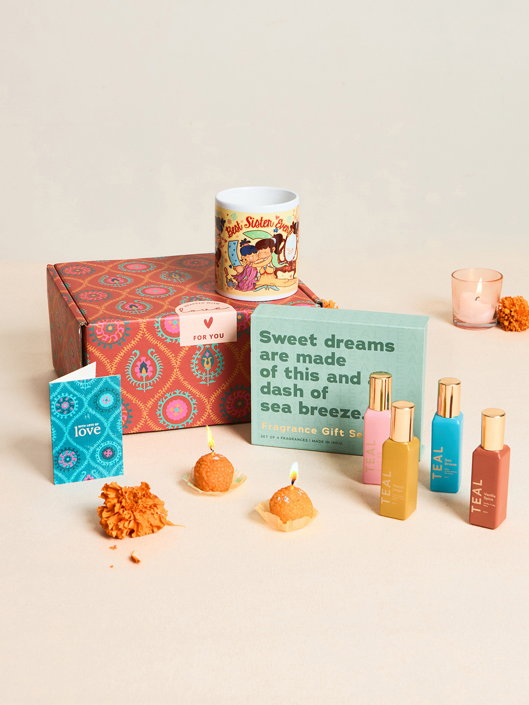 Chumbak Mug Perfume & Card Gift Set For Sister