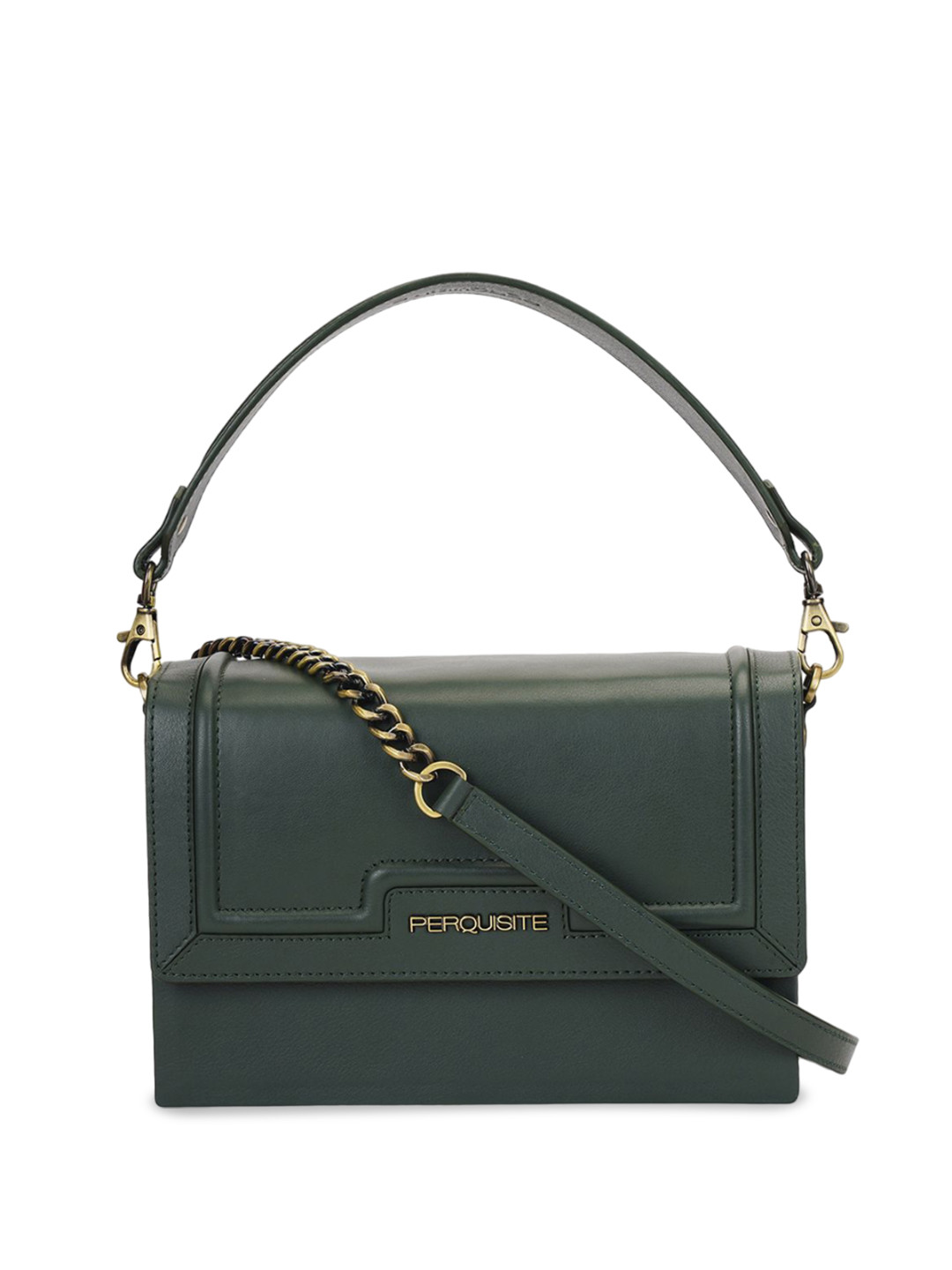 PERQUISITE RAINA Range Bottle Green  One Size Soft Shoulder Bag