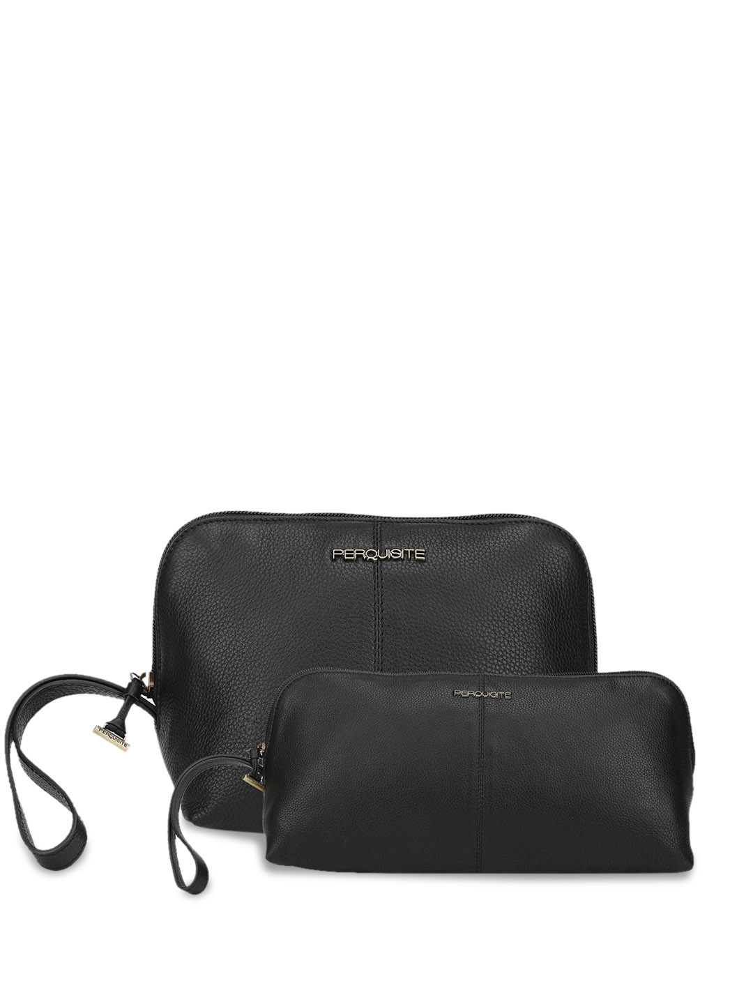 PERQUISITE Set of 2 Timeless Traveler Black Cosmetic Bag
