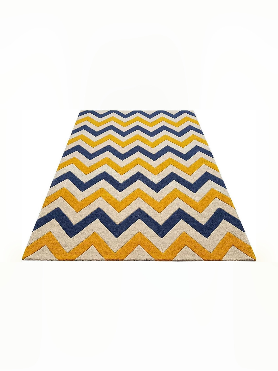 Safiya Carpet Gold-Toned Abstract Hand-Tufted Woollen Carpets