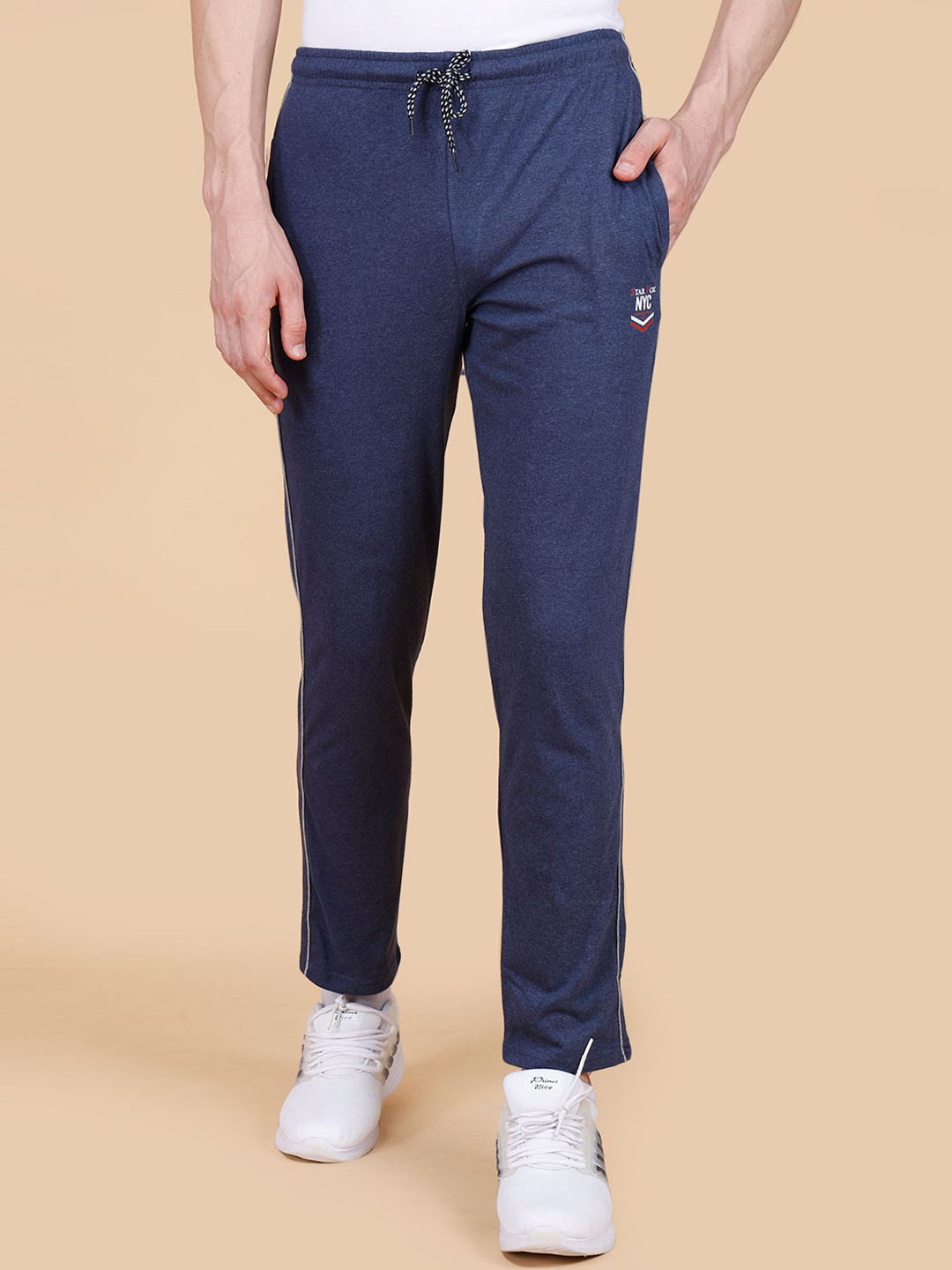 STARFOX Men Slim- Fit Cotton Mid Rise Track Pant