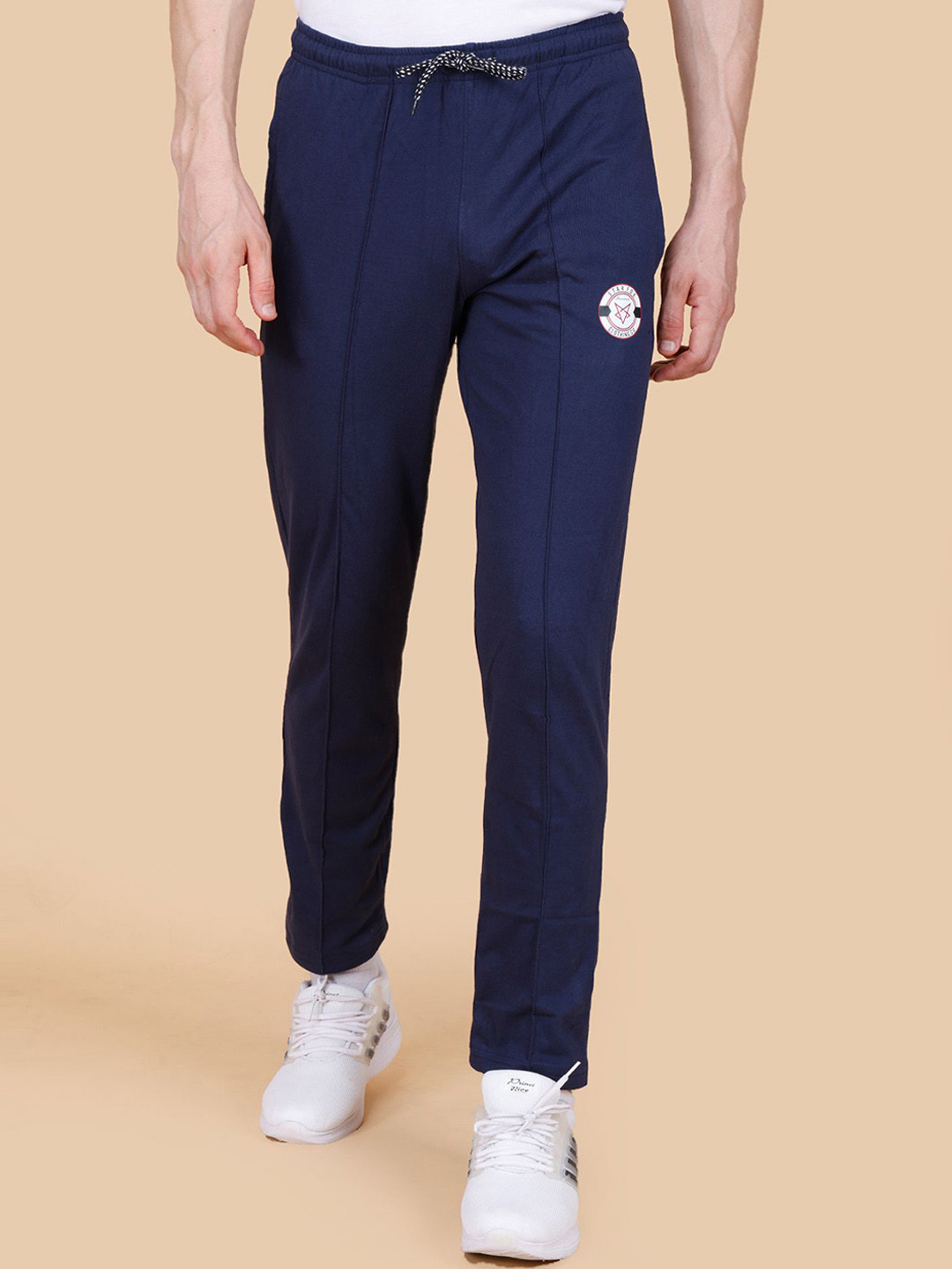 STARFOX Men Printed Cotton Slim Fin Mid Rise Track Pants