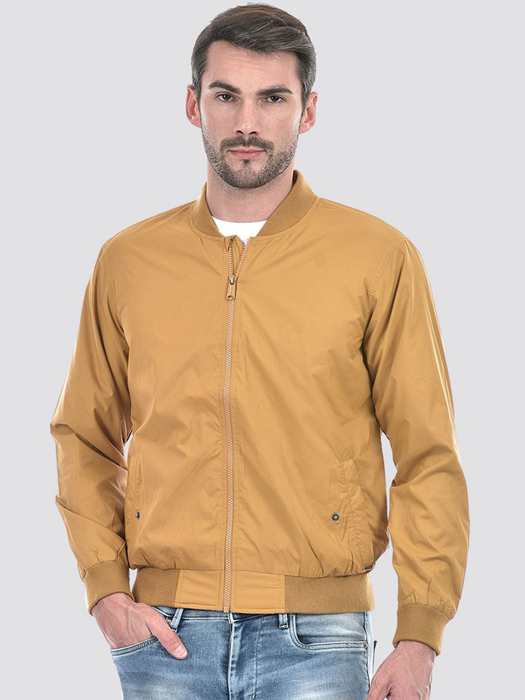 Numero Uno Men Geometric Bomber Jacket