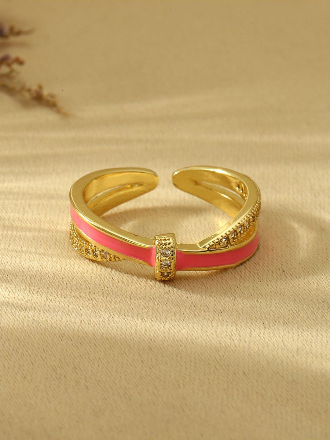 SALTY Stones Studded Sweetheart Knot Ring