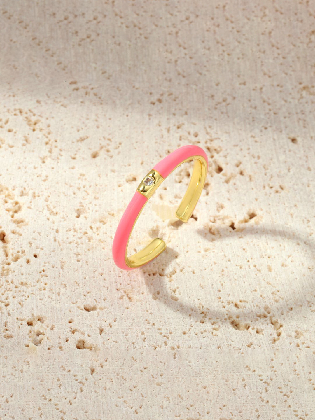 SALTY Amber You Stone-Studded Details Adjustable Finger Ring