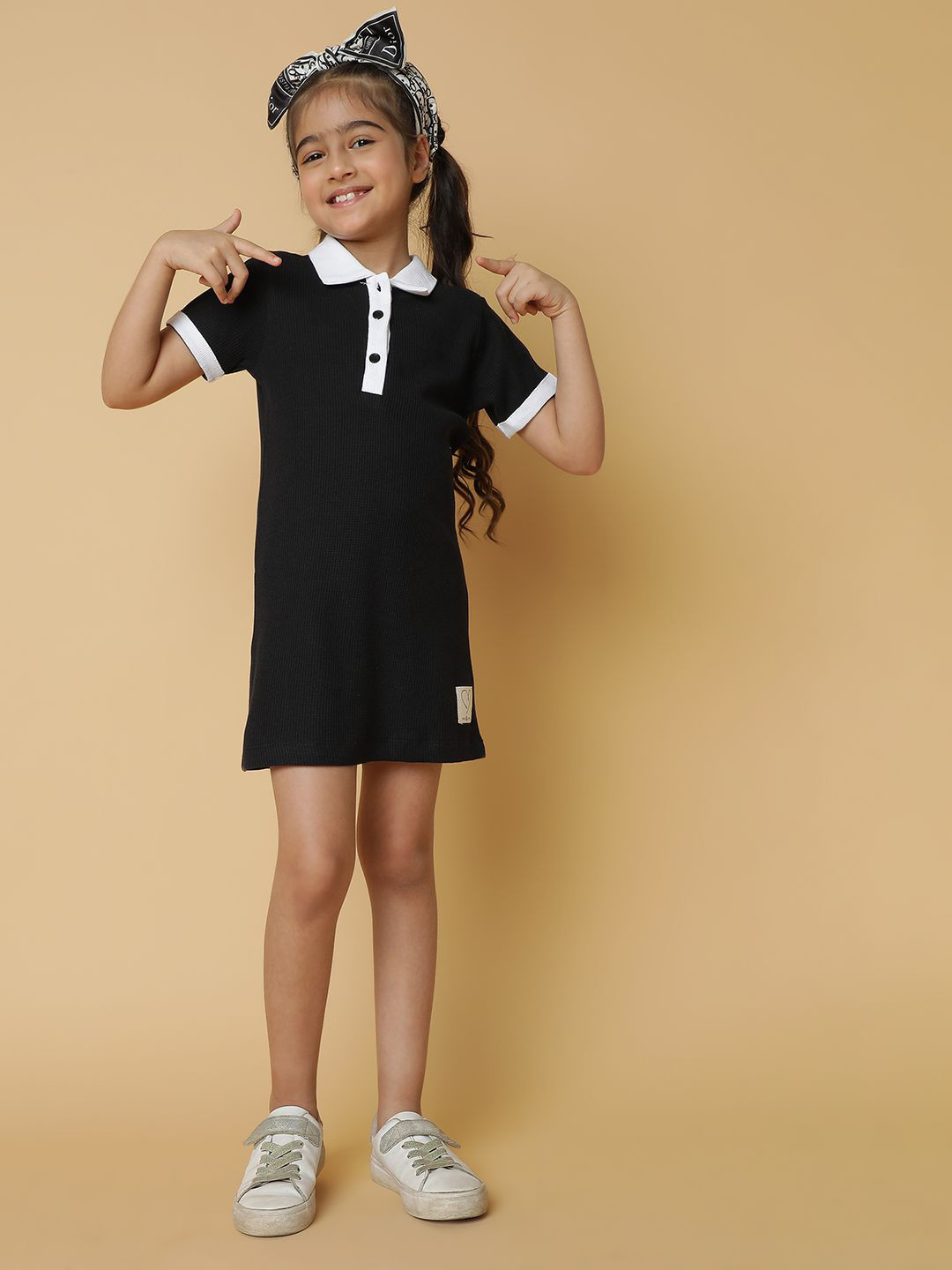 TALES & STORIES Tie-Up Neck T-shirt Dress