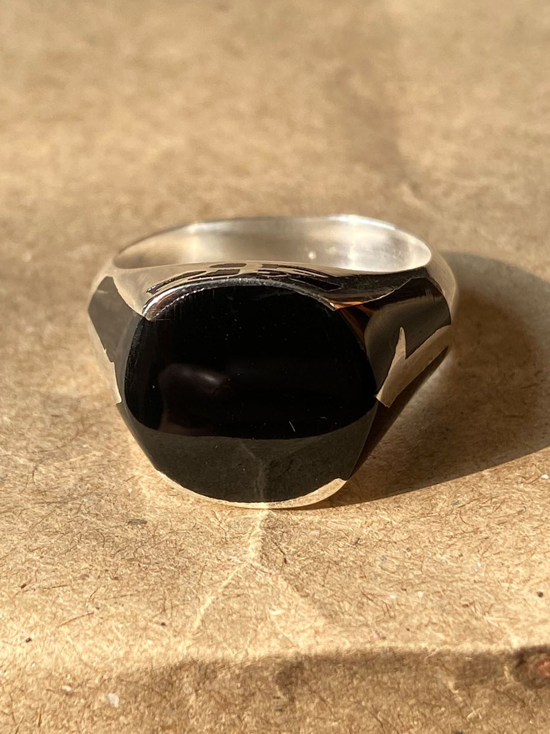 THE WOKE COLLECTION  925 Sterling Silver Rhodium Plated Textured Finger Ring