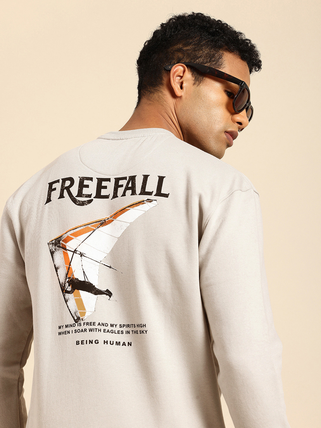 Being Human Typography Back Printed Sweatshirt