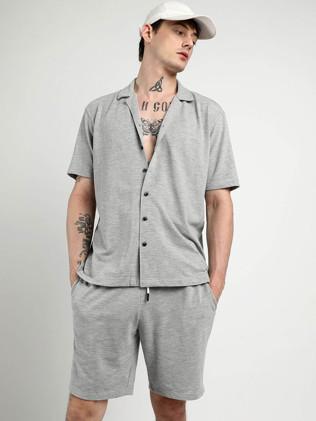 Campus Sutra Shirt With Shorts Co-Ords