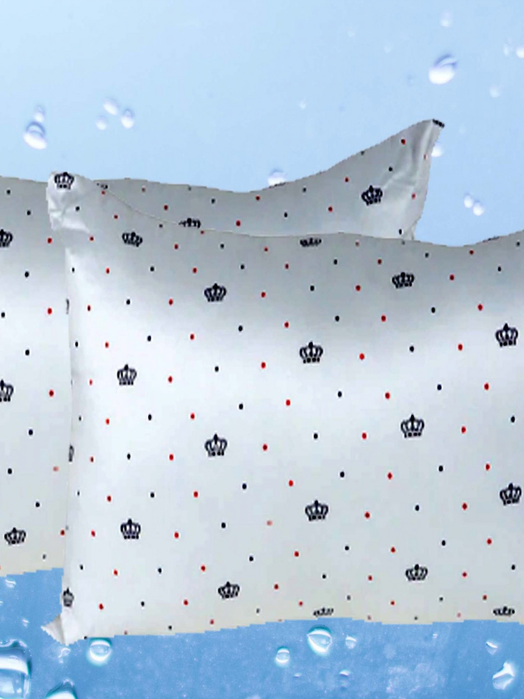 JD x White Abstract Polyester Lightweight Set of 2 Medium Fibre Sleep Pillow-33 x 51 cm