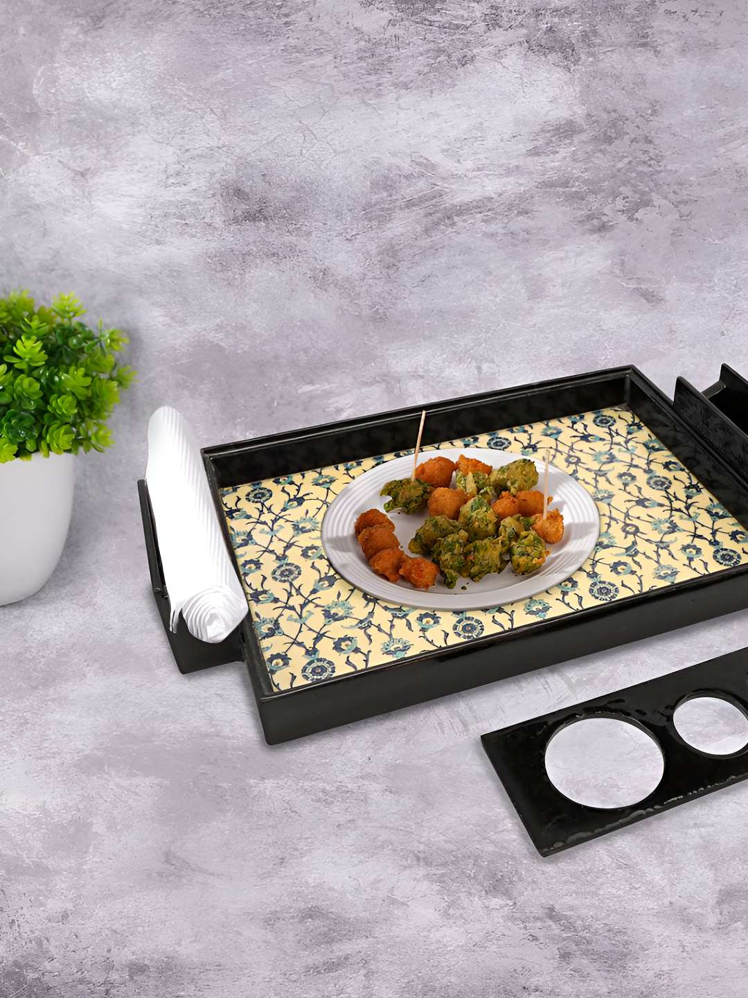 THE HOME CO. Wooden Starter Serving Platter Tray