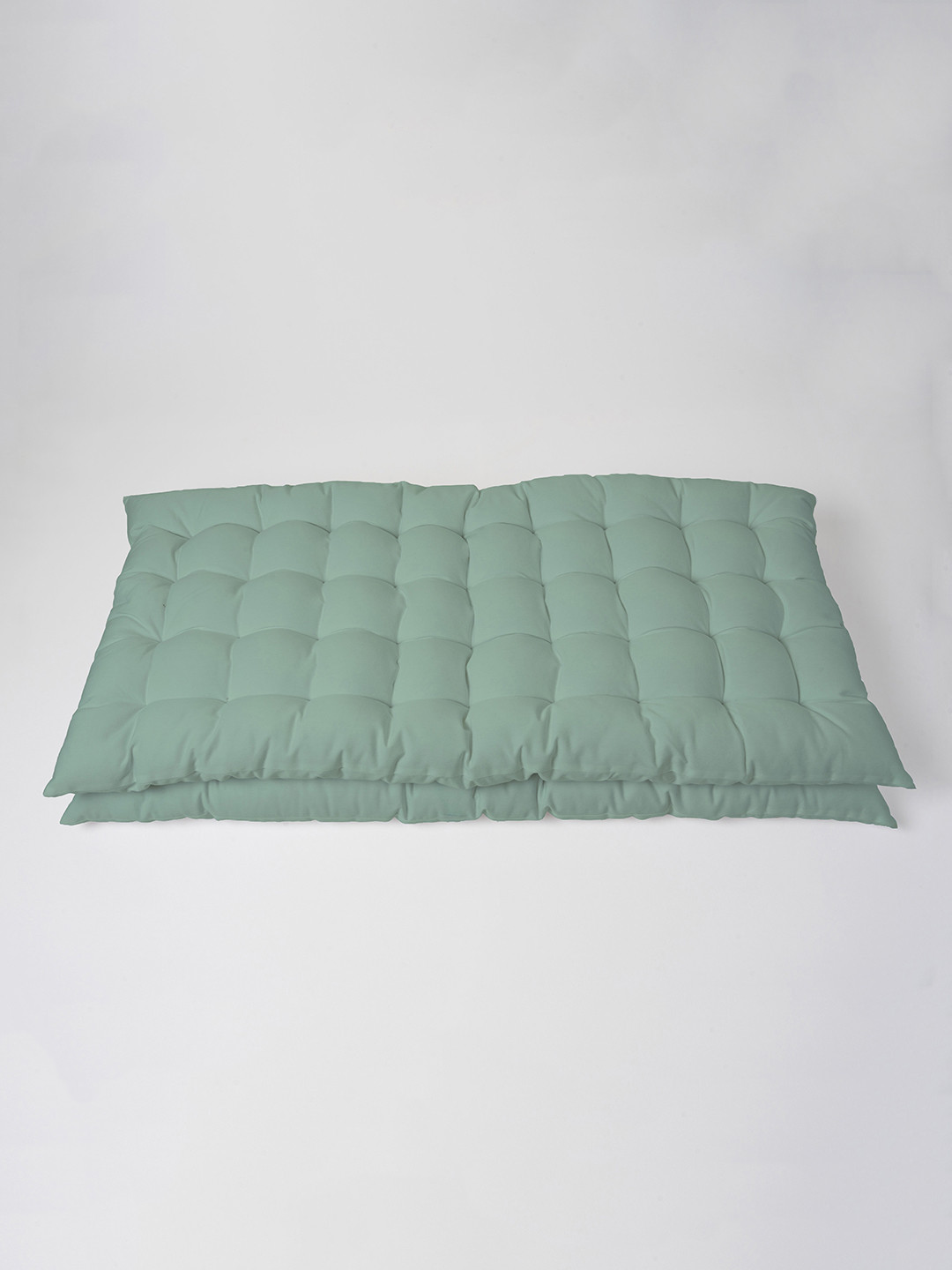 SKANDA FAB Sea Green 2 Pieces Cotton Rectangle Floor Cushions