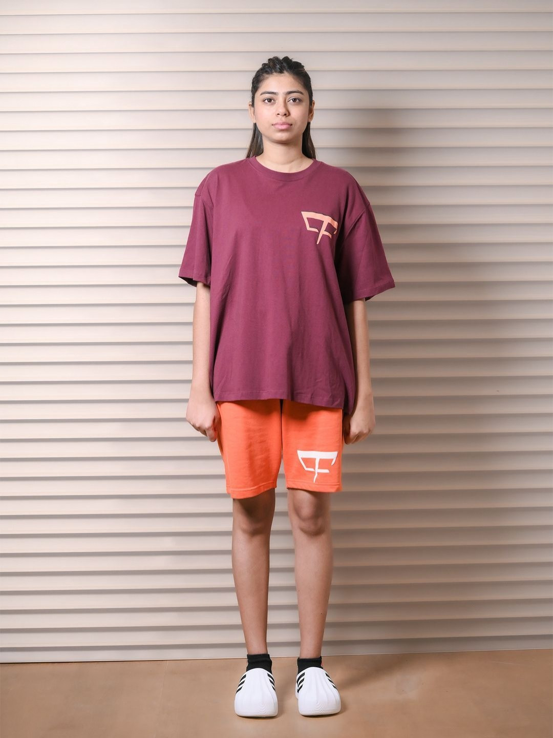 9FIGR Unisex Striped Extended Sleeves Pockets T-shirt