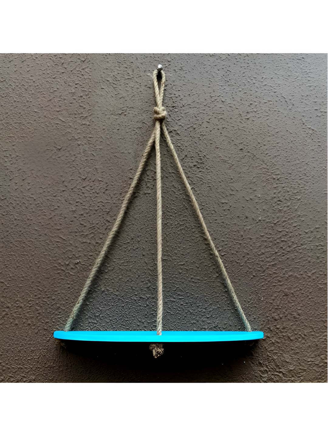 VAH Kya Bat Hai !! Blue Wooden Half Oval Wall Hanging Shelf