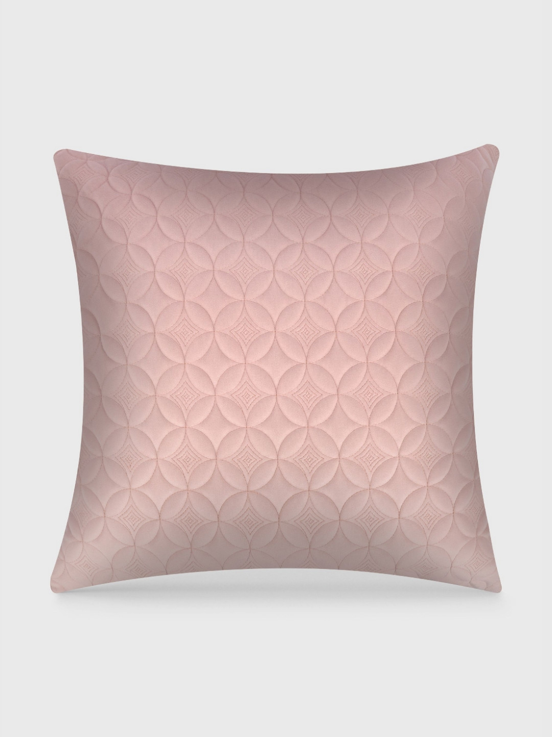 Mirooh Pink Quilted Pre-Filled Velvet Cushion