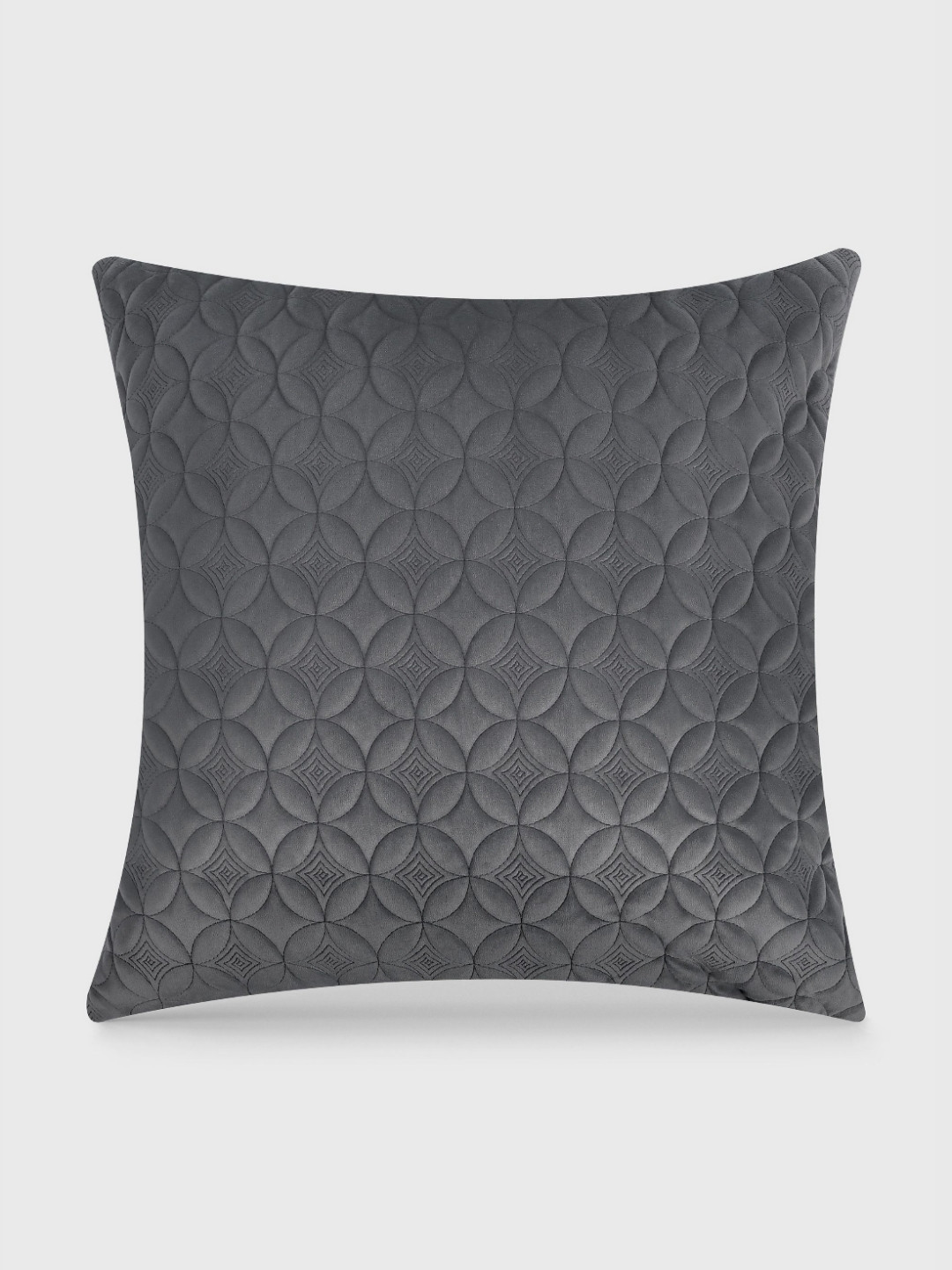 Mirooh Grey Textured Square Velvet Cushions