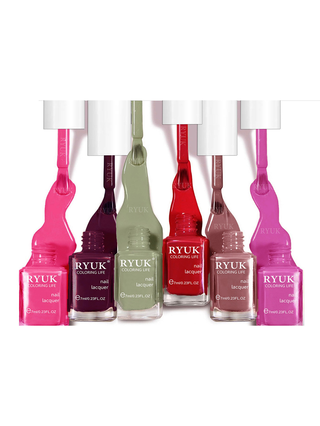 RYUK Coloring Life Set Of 6 Nail Lacquer - 7ml Each - 604