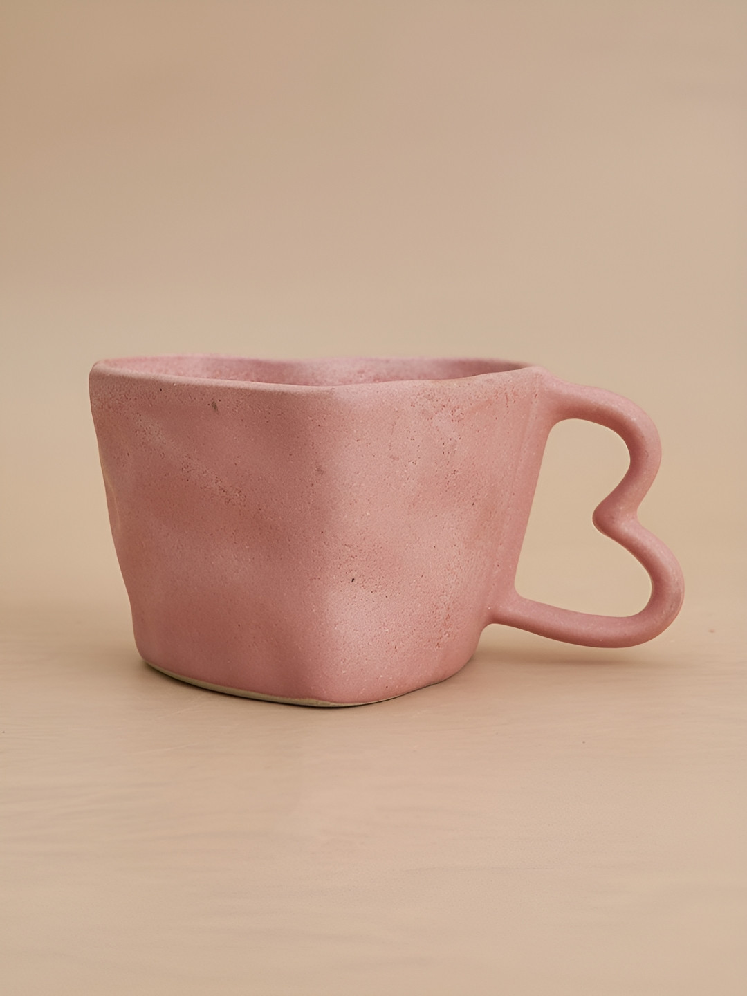 NURTURE INDIA 3D Love Inside Figurine Pink Ceramic Microwave Safe Mug-300ml