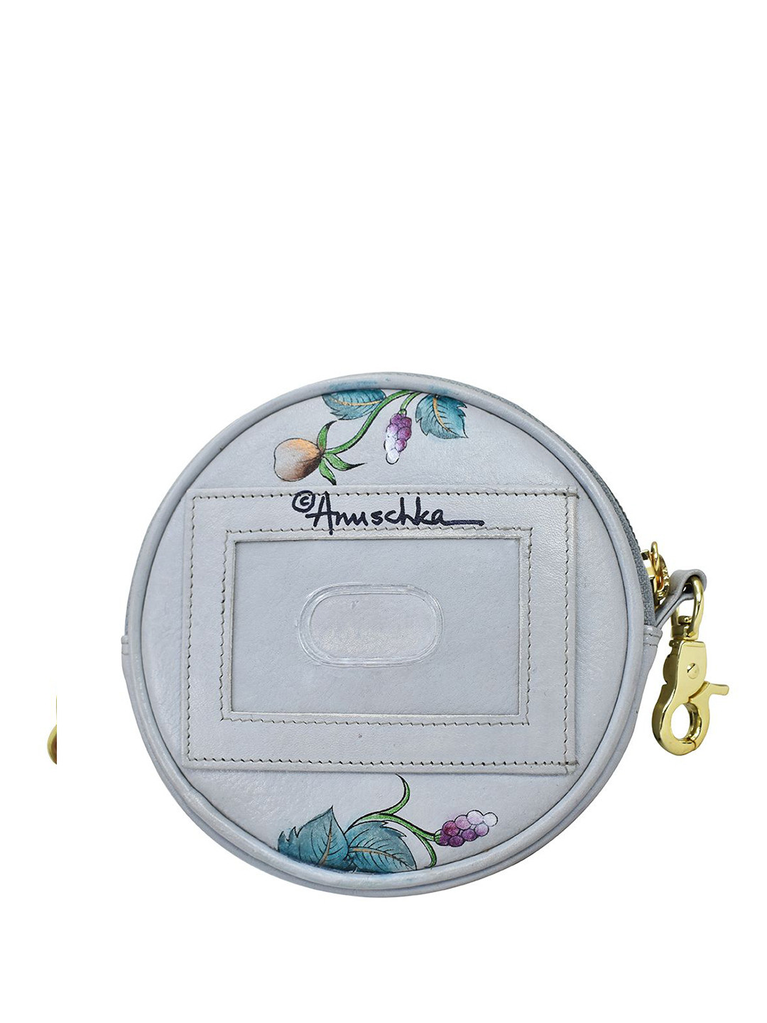 Anuschka Women's Floral Charm Handpainted Leather Round Coin Pouch
