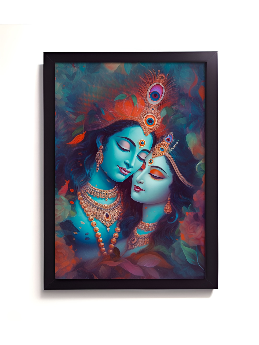 RANDOM Blue & Orange Religious Painting Wall Art