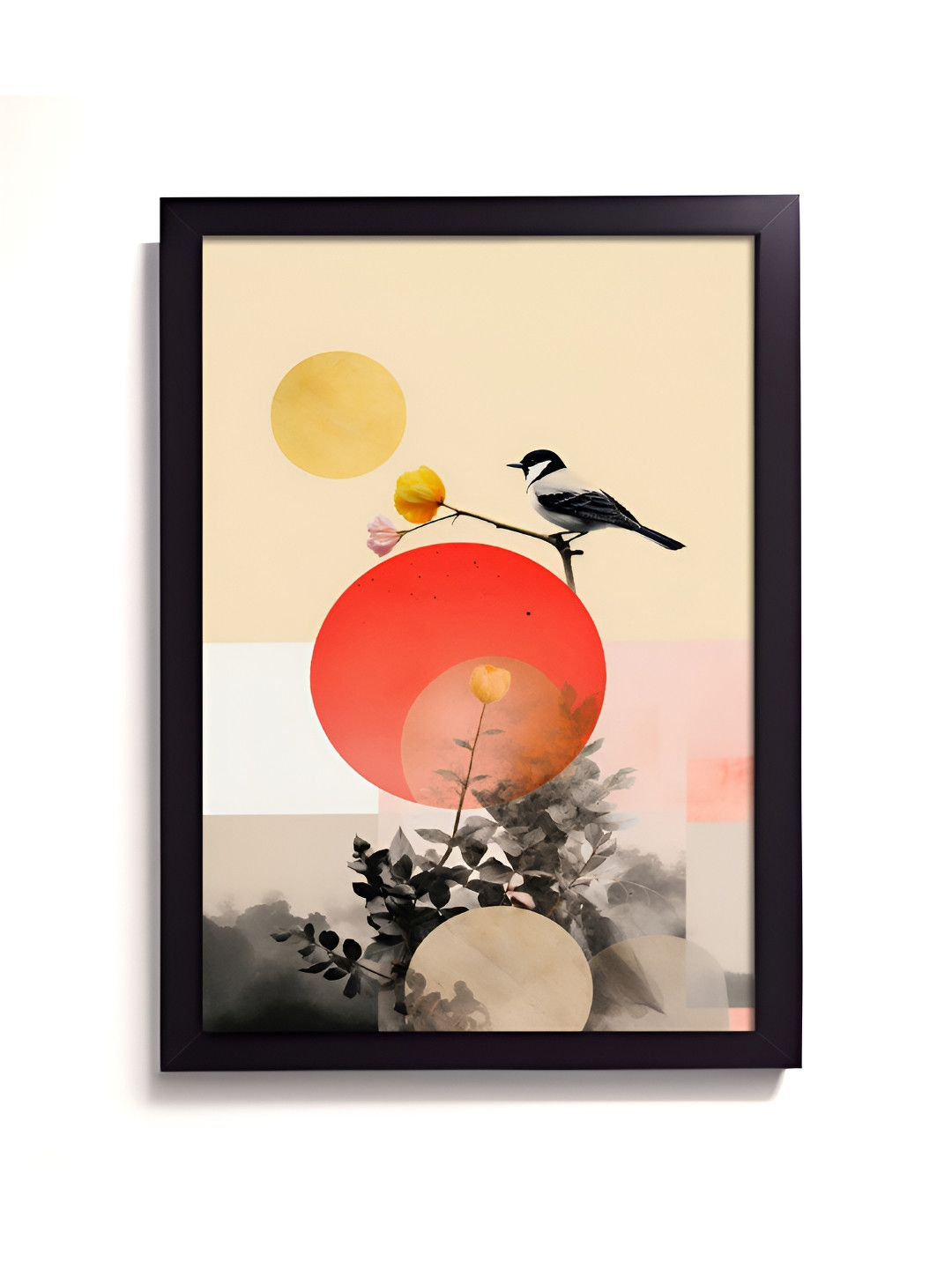 RANDOM Orange & Yellow Birds and Animals Painting Wall Art