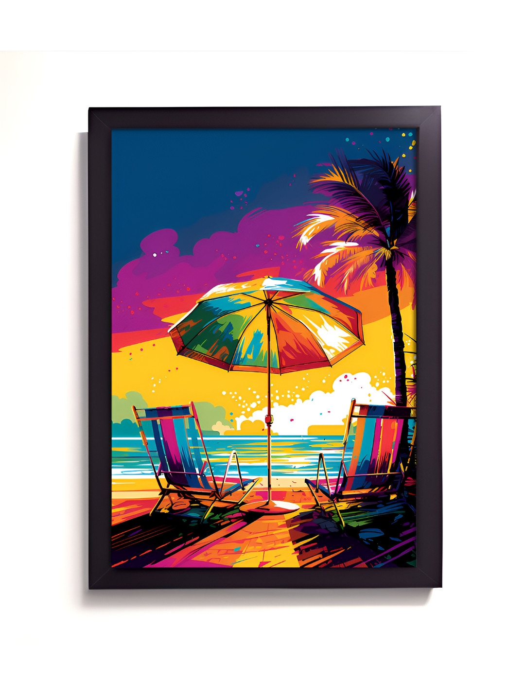 RANDOM Yellow & Blue Abstract Wall Art