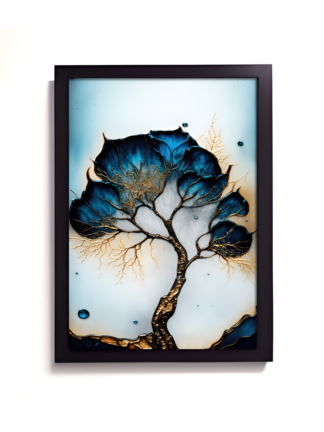 RANDOM White Synthetic Wood Wall Bedroom Rectangle Paintings Wall Art -17.99 x 11.97In