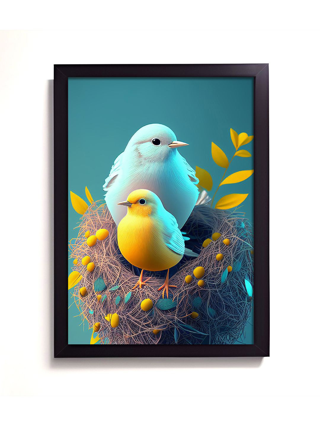 RANDOM Blue & Yellow Birds & Animals Painting Wall Art