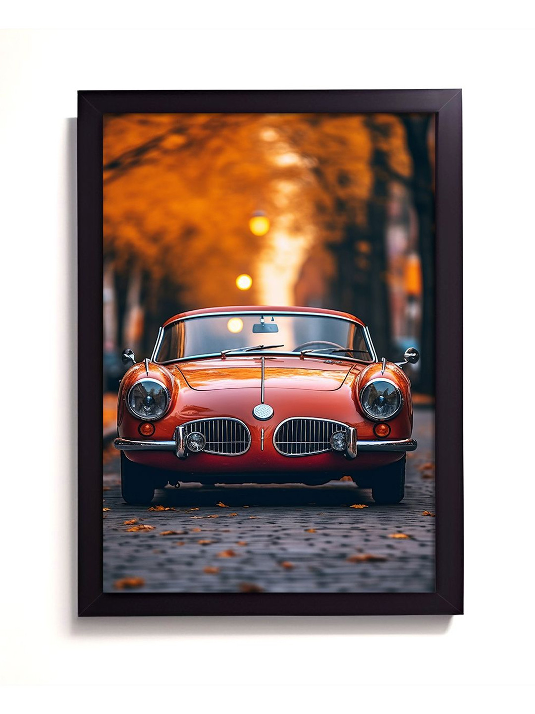 RANDOM Synthetic Wood Wall Rectangle Portrait Paintings Wall Art-17.7 x 11.8In