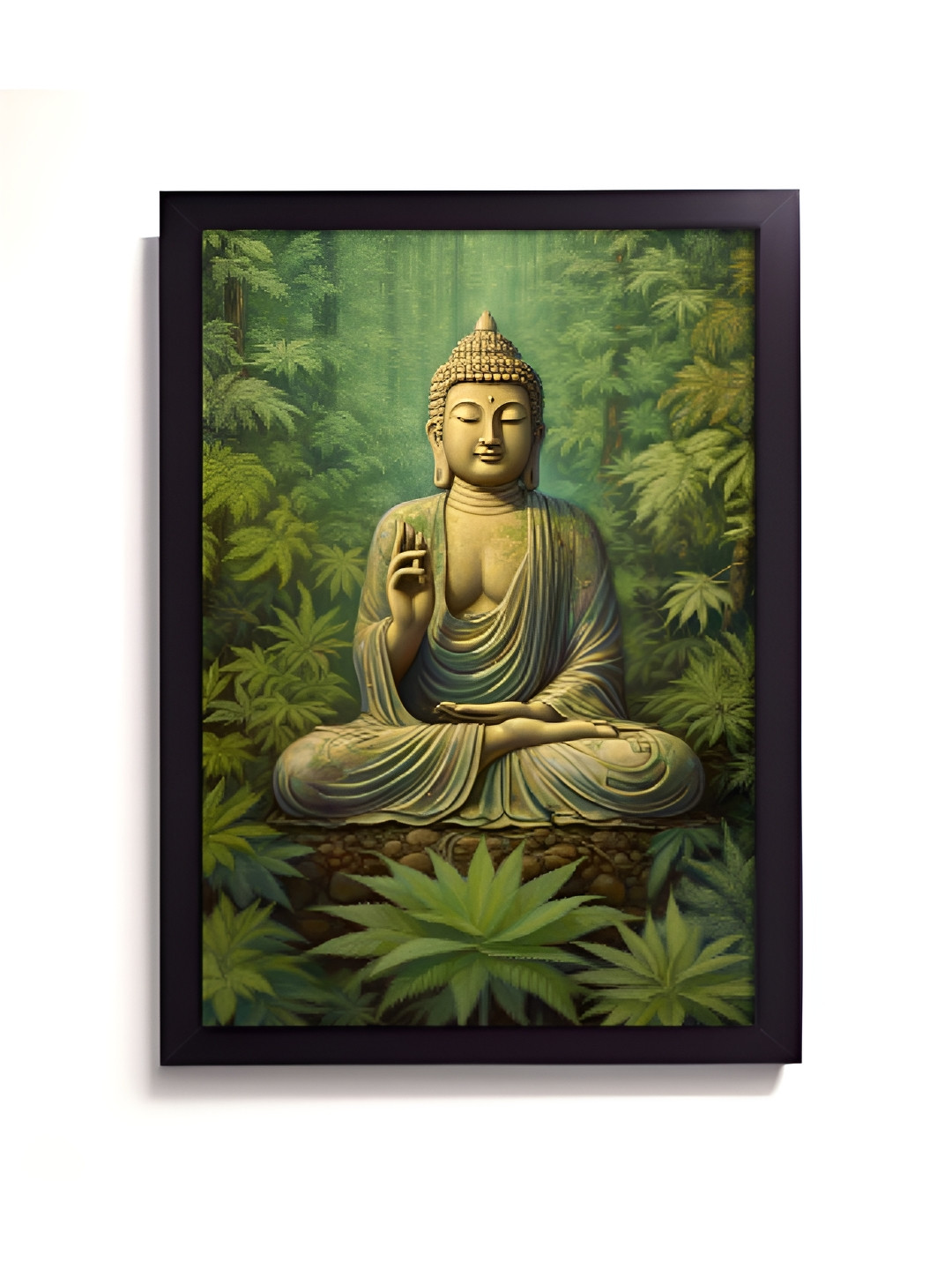 RANDOM Green & Yellow Religious Painting Wall Art